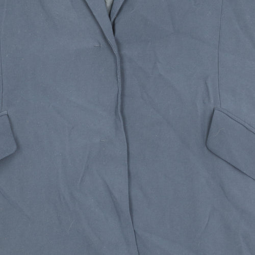 Mango Women's Blue Blazer M, Mid-Length Casual Jacket