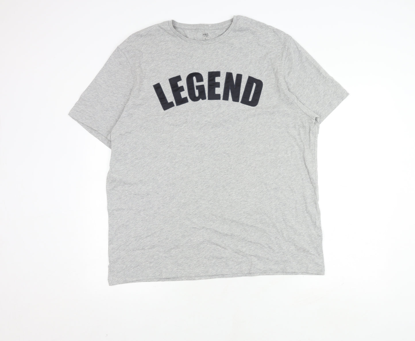 Marks and Spencer XL Grey Graphic T-Shirt for Men