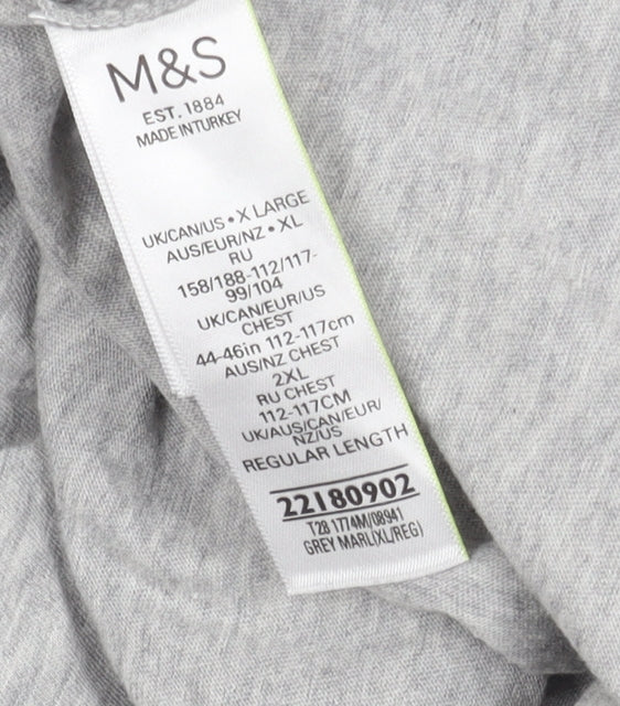 Marks and Spencer XL Grey Graphic T-Shirt for Men