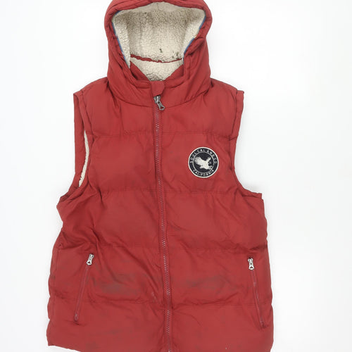 SoulCal & Co Men's Red M Puffer Jacket with Hood