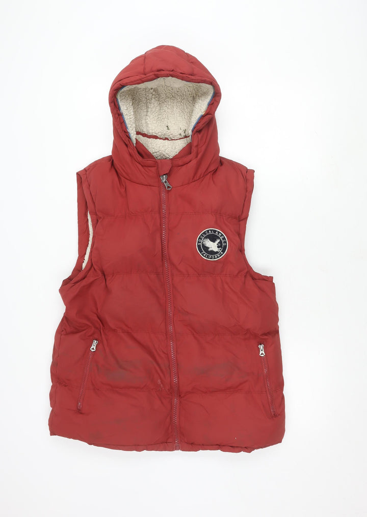 SoulCal & Co Men's Red M Puffer Jacket with Hood