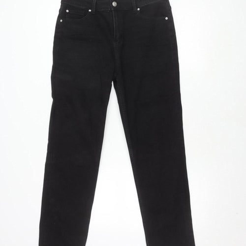 Marks and Spencer Women's Black Straight Jeans Size 14