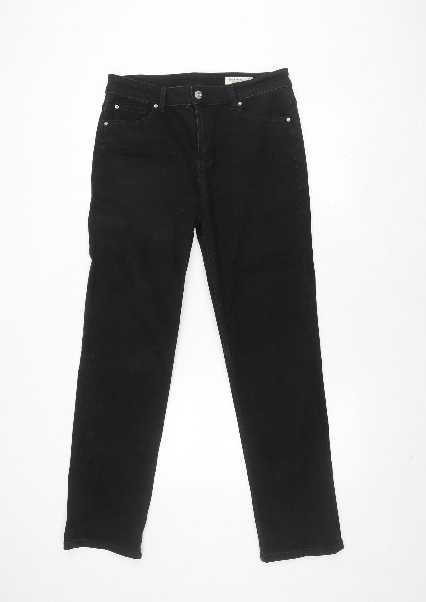 Marks and Spencer Women's Black Straight Jeans Size 14