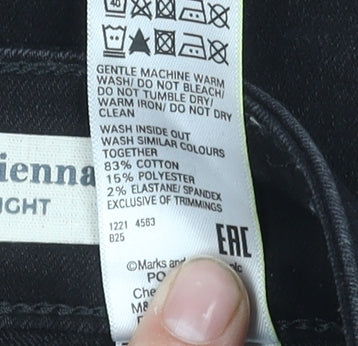 Marks and Spencer Women's Black Straight Jeans Size 14
