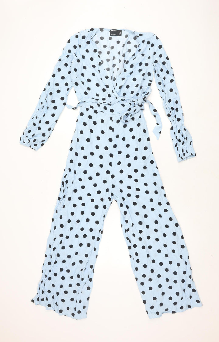 ASOS Women's Blue Polka Dot Jumpsuit Size 4