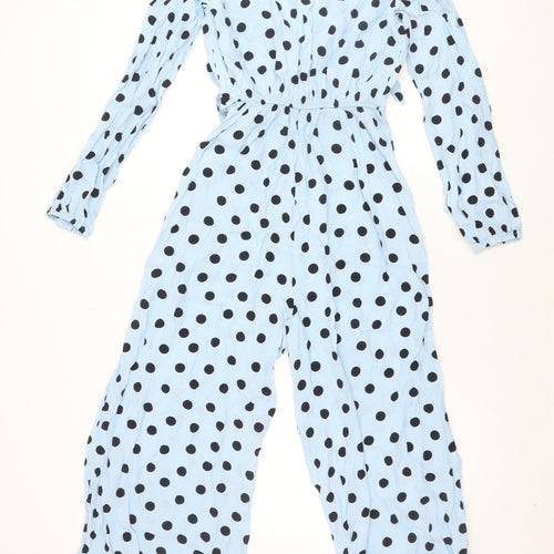 ASOS Women's Blue Polka Dot Jumpsuit Size 4