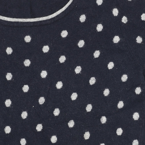 Rocha John Rocha Women's Blue Polka Dot Cropped T-Shirt