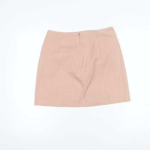 New Look Women's Beige Embroidered Skirt, Size 10