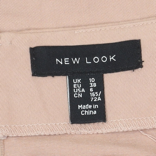 New Look Women's Beige Embroidered Skirt, Size 10