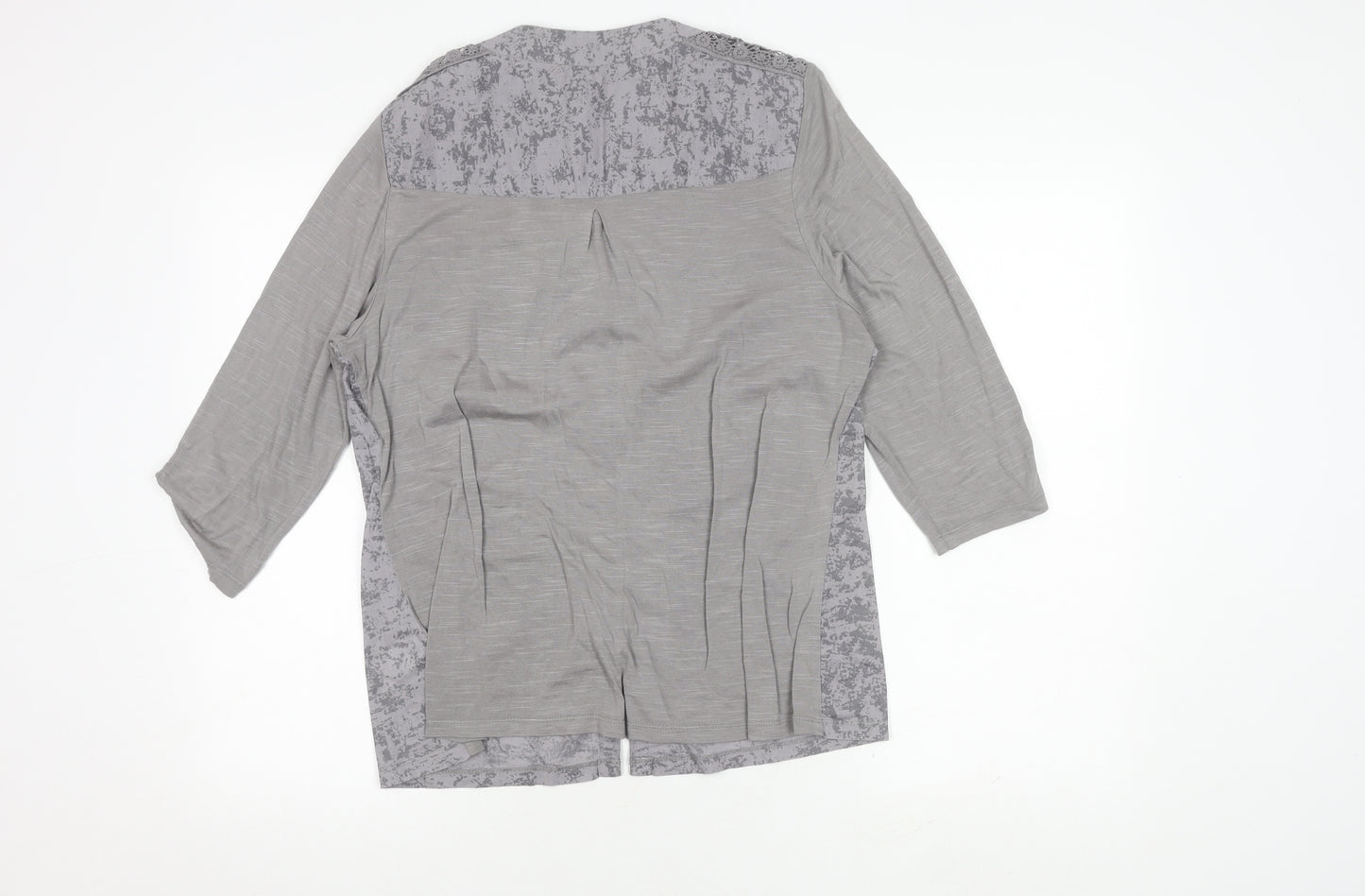 Marks and Spencer Women's Grey Button-Up Top Size 14
