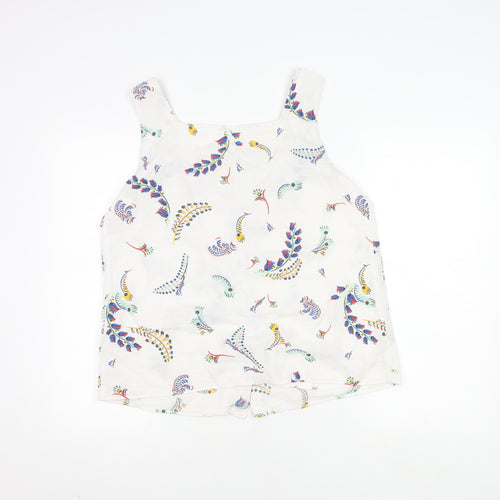 Marks and Spencer Women Ivory Floral Blouse Size 14