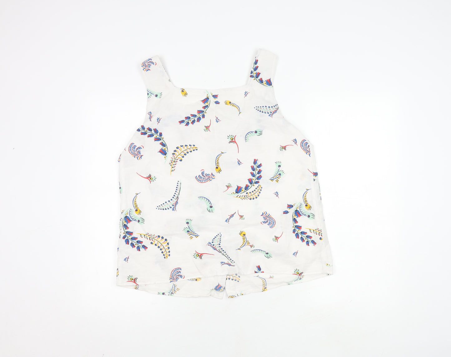 Marks and Spencer Women Ivory Floral Blouse Size 14