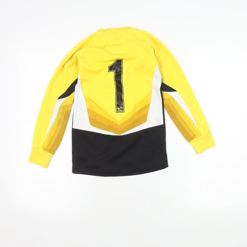 Sondico Boys Yellow Football Jersey, Colourblock, 7-8 Years