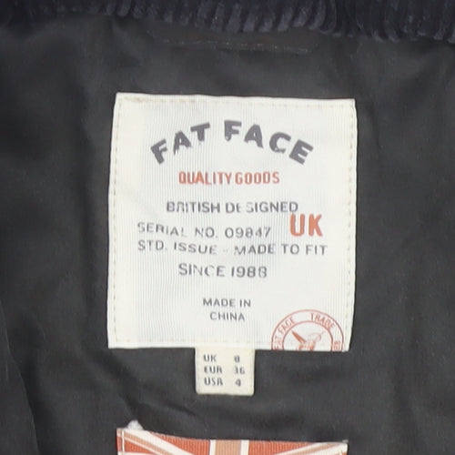 Fat Face Women's Black Parka Jacket Size 8