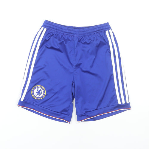 Adidas Boys Blue Athletic Shorts 11-12 Years Football