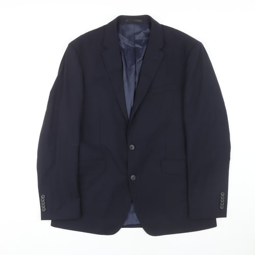 T.M.Lewin Men's Blue Slim Fit Blazer 43R