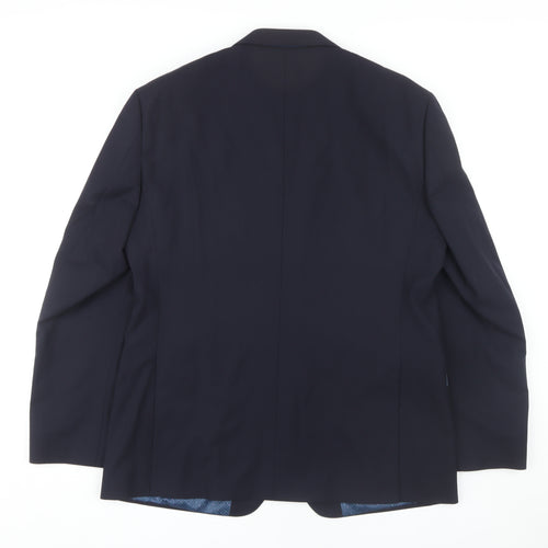 T.M.Lewin Men's Blue Slim Fit Blazer 43R