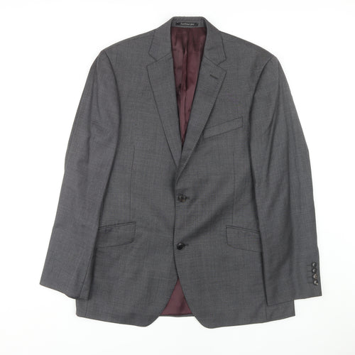 Austin Reed Men's Grey Wool Blazer 42R, Formal Jacket