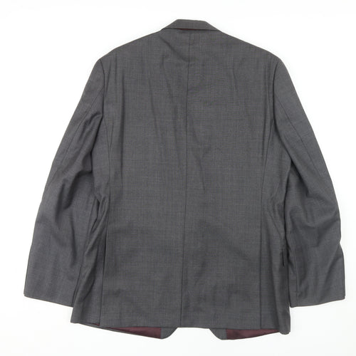 Austin Reed Men's Grey Wool Blazer 42R, Formal Jacket