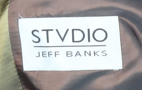 Stvdio Jeff Banks Men's Brown Regular Blazer, 42 Chest