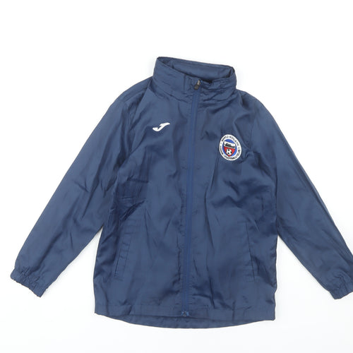 Joma Boys Blue Polyester Jacket 2XS Casual Full Zip