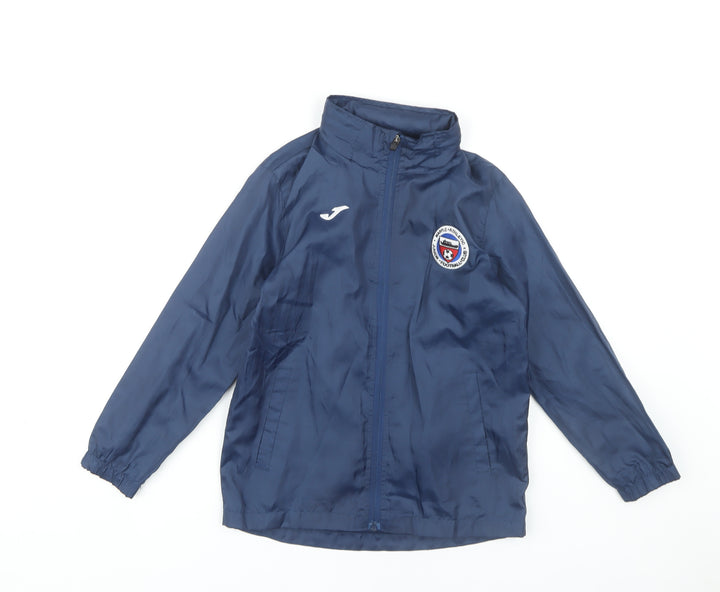 Joma Boys Blue Polyester Jacket 2XS Casual Full Zip