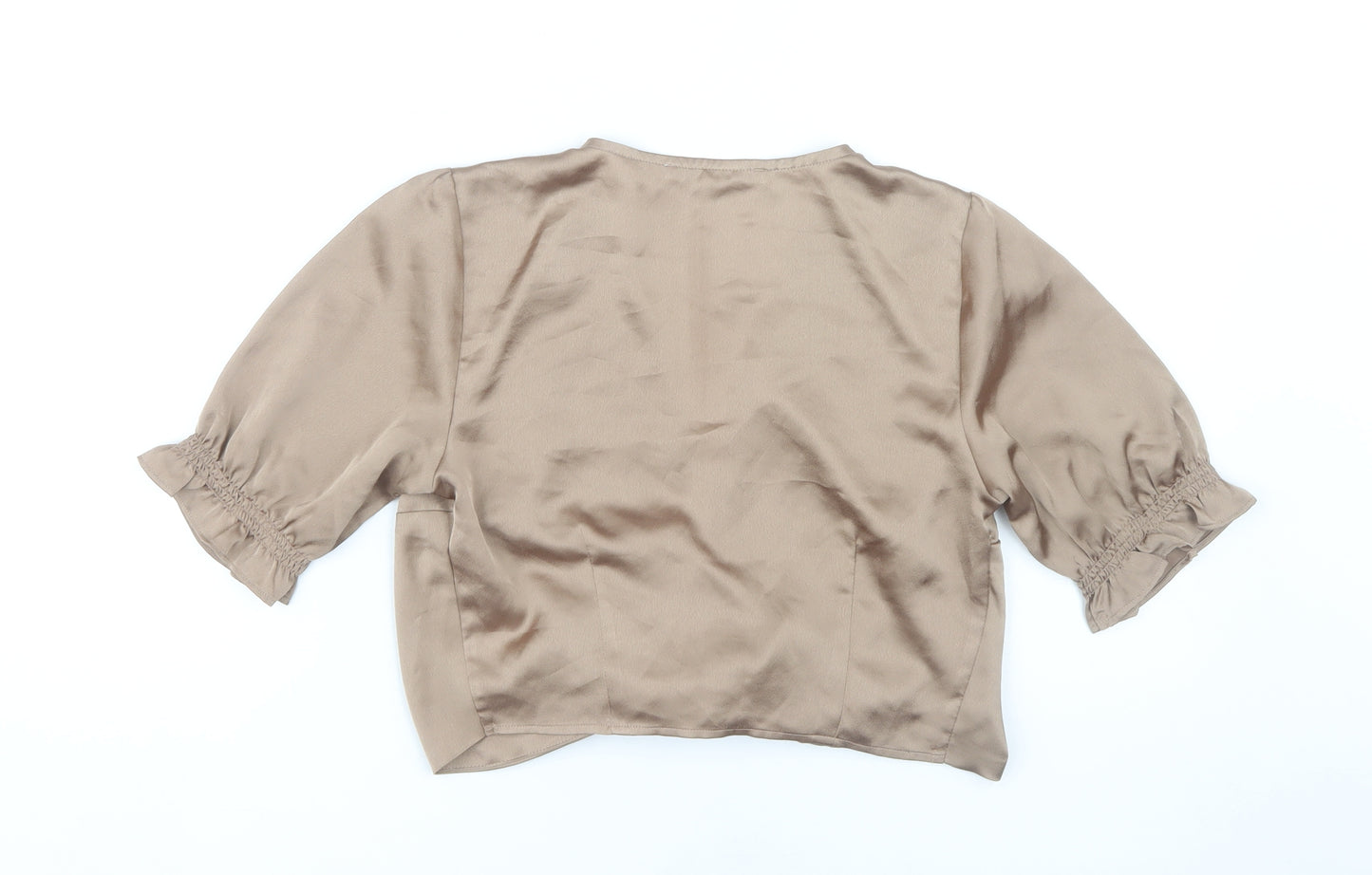 Abercrombie & Fitch Women's Beige Wrap Blouse - Size S