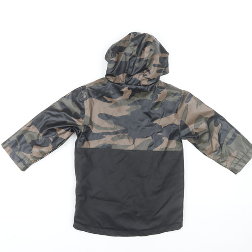 Firetrap Boys Grey Hooded Camouflage Jacket 3-4 Years