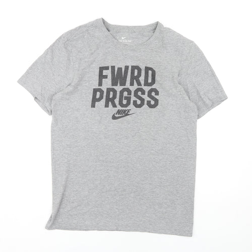 Nike Men’s Grey Athletic Fit T-Shirt - Size S