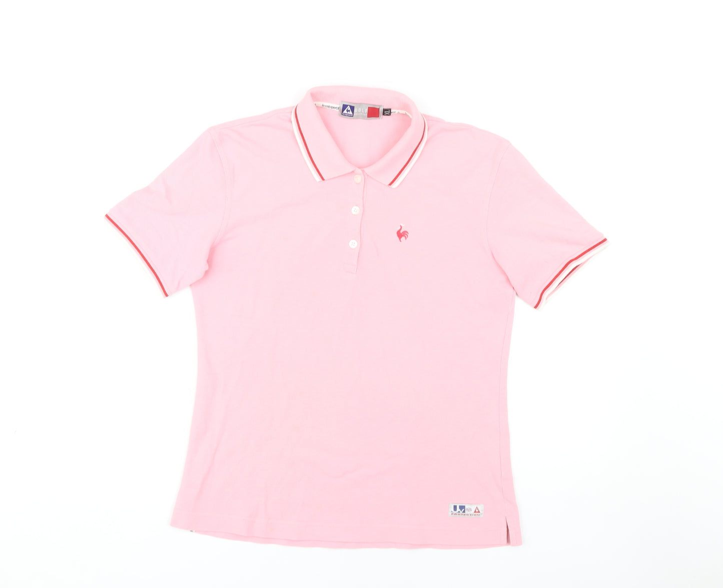 Le Coq Sportif Women's Pink Polo Shirt XL