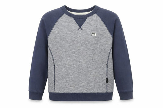 Front view of Billabong unisex grey sweatshirt, size 12, casual style