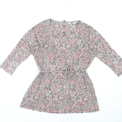 Fat Face Women's Pink Floral Belted Top Size 10