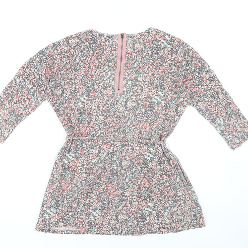 Fat Face Women's Pink Floral Belted Top Size 10