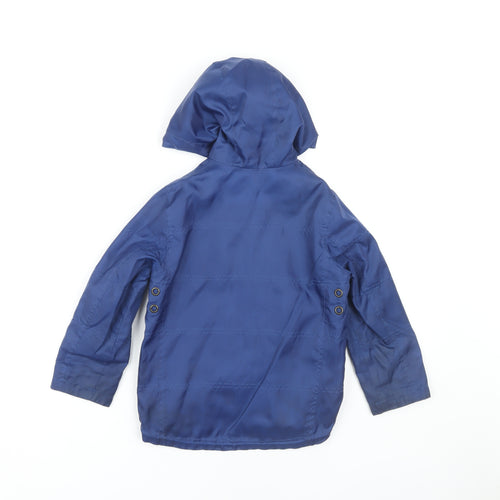 DKNY Boys Blue Basic Jacket, Hooded, Size 5 Years