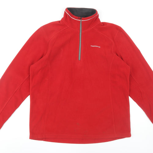 Craghoppers Men's Red Fleece 1/4 Zip Sweatshirt M