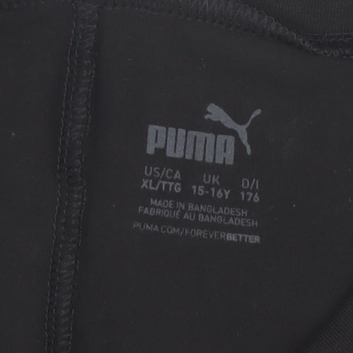 Puma Teens Black Biker Shorts - XL, Activewear
