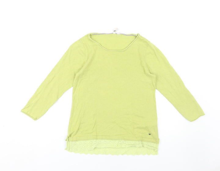 White Stuff Women's Green UK 8 Cotton T-Shirt
