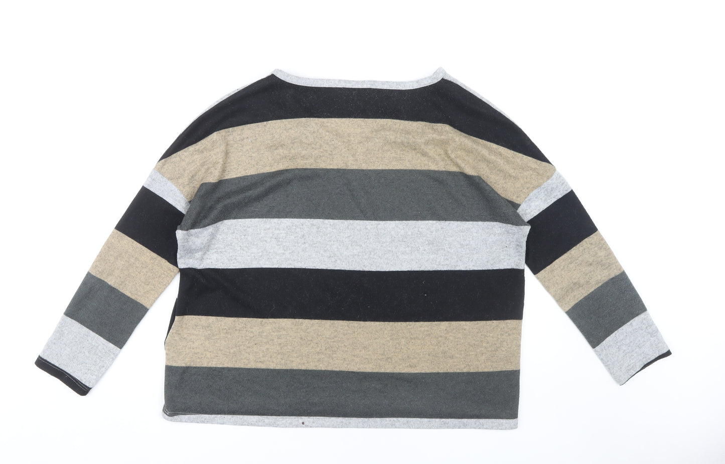Jacqueline de Yong Women's V-Neck Striped Top, L