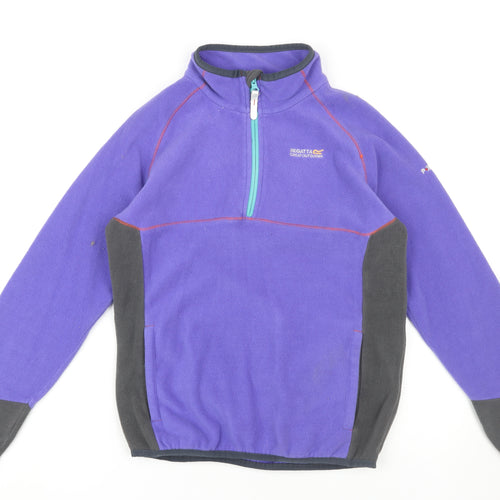 Regatta Women's Purple 1/4 Zip Sweatshirt Size L