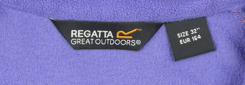 Regatta Women's Purple 1/4 Zip Sweatshirt Size L
