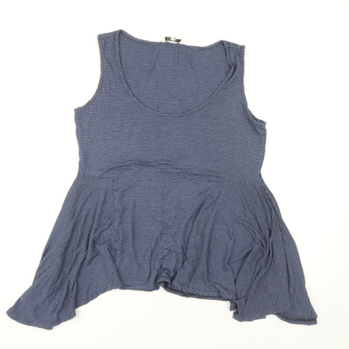 Kew 159 Women's Blue Striped Tank Top, Size S