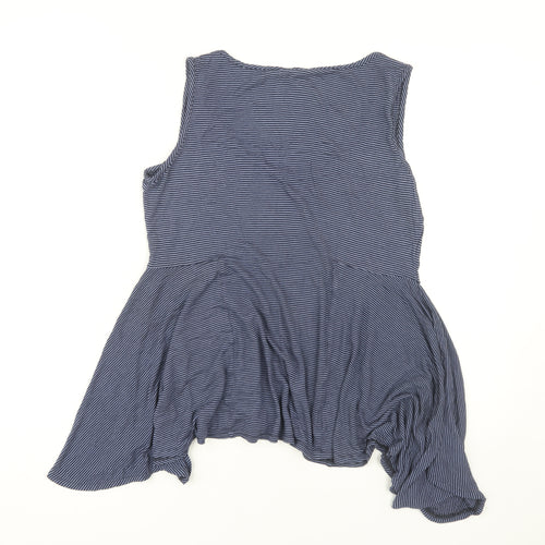 Kew 159 Women's Blue Striped Tank Top, Size S
