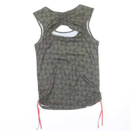 Trespass Women's Green Floral Sleeveless Tank Top S