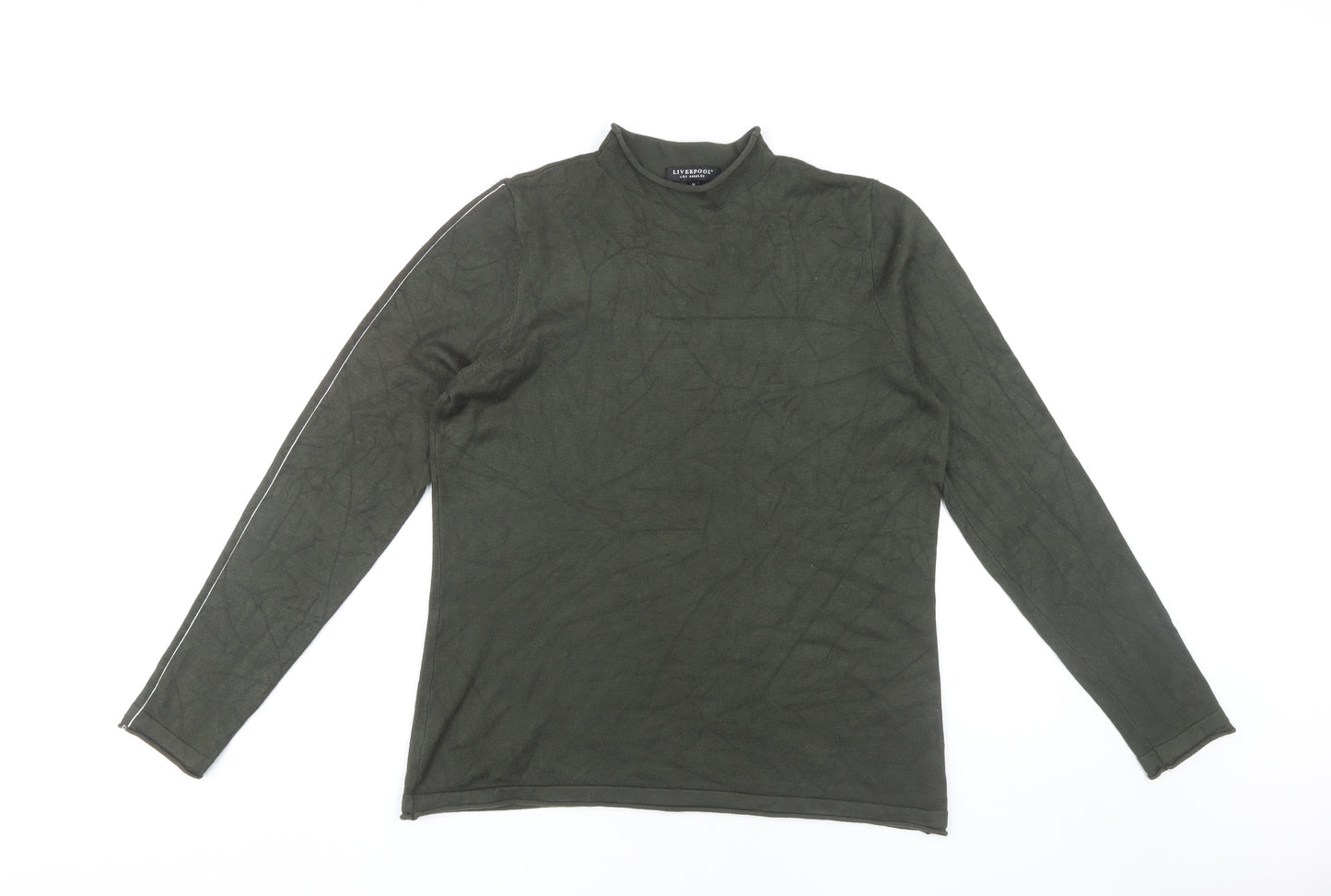 Liverpool Women's Green Mock Neck Pullover Jumper M