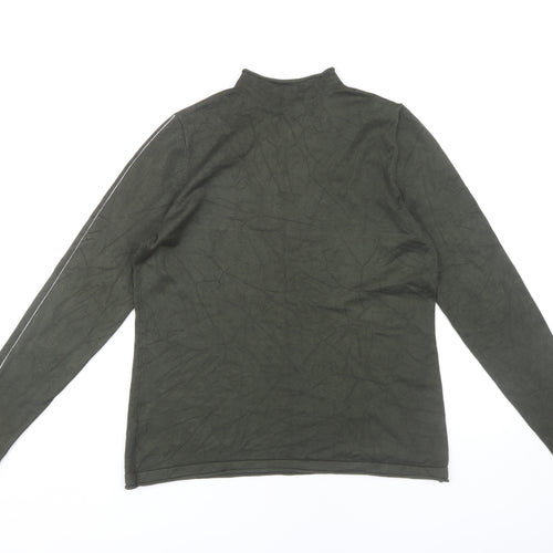 Liverpool Women's Green Mock Neck Pullover Jumper M