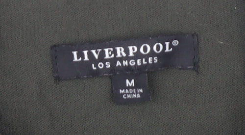 Liverpool Women's Green Mock Neck Pullover Jumper M
