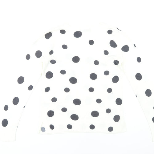 Marks & Spencer Women's White Polka Dot Pullover Jumper