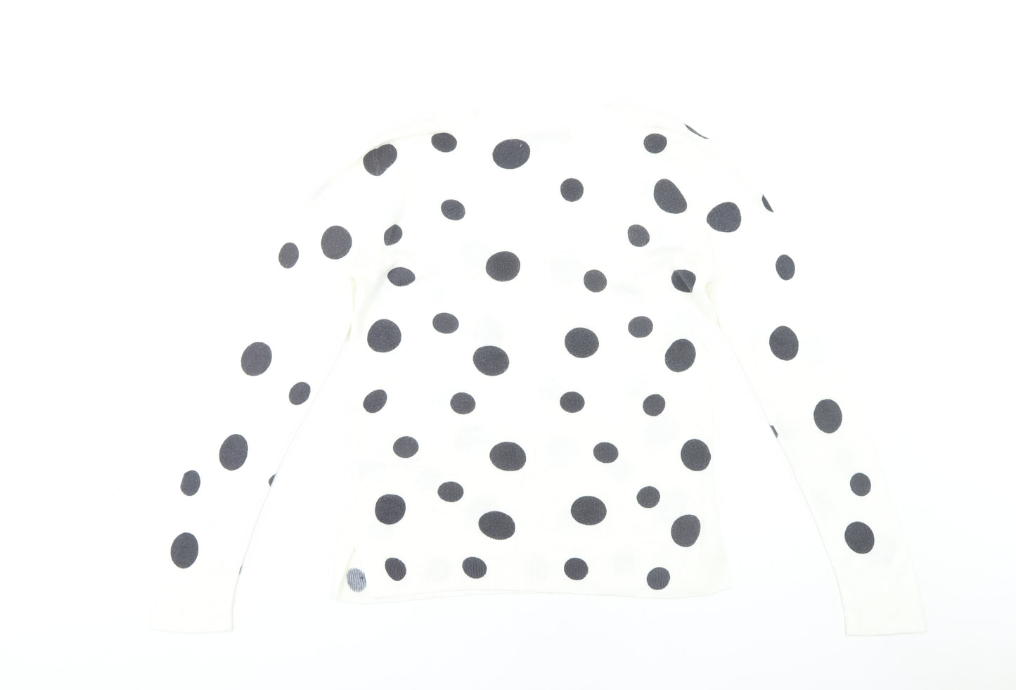 Marks & Spencer Women's White Polka Dot Pullover Jumper