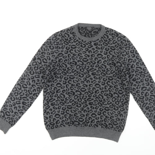 TANGO London Women's Grey Animal Print Jumper S