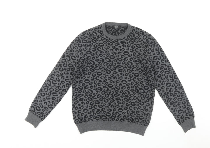 TANGO London Women's Grey Animal Print Jumper S